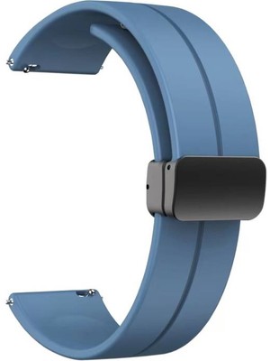 Adige Zeblaze Ares 3 Pro 22MM Kordon Kayış D-Buckle Mıknatıslı Silikon 22-jku