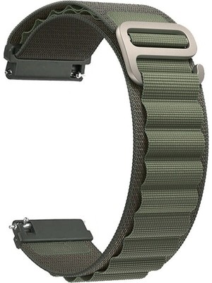 Adige Google Ticwatch S2 Wear Os Kordon Kayış Alpine Nylon Kumaş 22/alp