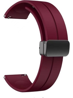 Adige Fossil Sport 43MM Kordon Kayış D-Buckle Mıknatıslı Silikon 22/jku