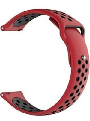 Adige Google Ticwatch S2 Wear Os Kordon Kayış Delikli Silikon 22-nkn