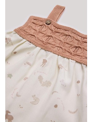 Layette Bg Store Kız Bebek Desenli Elbise