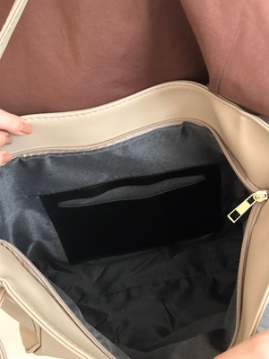 Eva Bag Store Kadın Siyah Geniş Hacimli Iç Astarlı Omuz Çantası