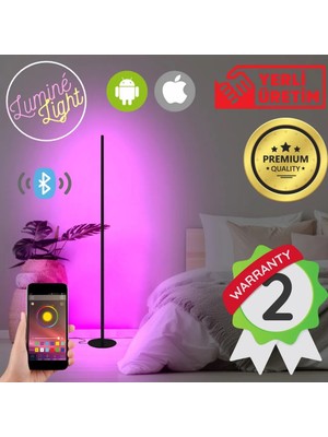 Napnite LAMBADER Mobil Uygulama Kontrollü Bluetooth RGB Lambader (100 CM-SİYAH)