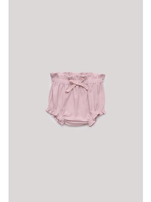Yazlık Layette Bg Store Kız Bebek Pembe Şort Canlı Renk ve Rahat Kesim ile Günlük Kullanım İçin