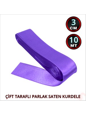 Süsle Bebek ve Parti Saten Kurdele, 3cm x 10MT - Mor