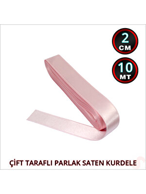 Süsle Bebek ve Parti Saten Kurdele, 2cm x 10MT - Pembe