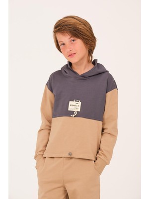 Jazziee Unisex Çocuk Aksesuar Garni Detaylı Sweatshirt - Antrasit