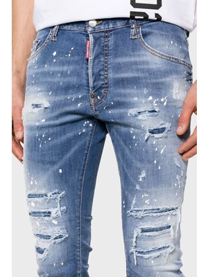 Dsquared2 Streç Pamuklu Skinny Fit Jeans Erkek Kot Pantolon S71LB1362 S30789 470