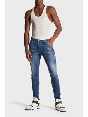 Dsquared2 Streç Pamuklu Skinny Fit Jeans Erkek Kot Pantolon S74LB1471 S30342 470