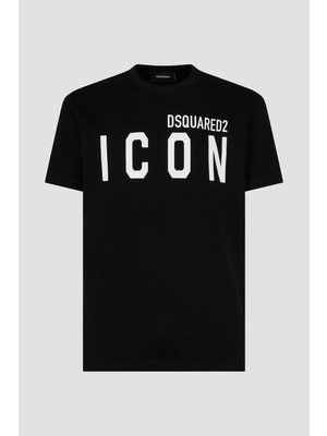 Dsquared2 Pamuklu Bisiklet Yaka Slim Fit T-Shirt Erkek T-Shirt S79GC0003 S23009 980