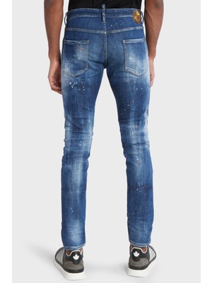 Dsquared2 Streç Pamuklu Skinny Fit Jeans Erkek Kot Pantolon S71LB1364 S30872 470