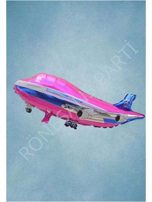 Rönesans Parti Uçak Folyo Balon Pembe