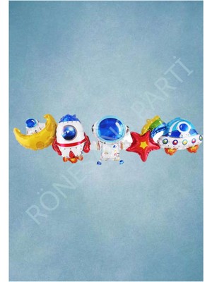 Rönesans Parti Uzay Temalı Mini Konsept Folyo Balon Seti