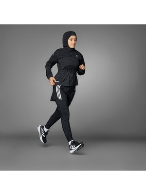 adidas Running Ultimate Kadın Siyah Koşu Ceketi.-