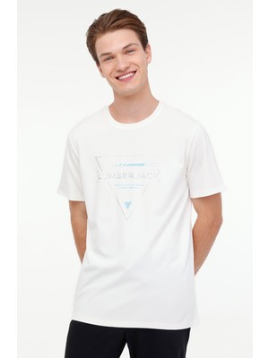 Lumberjack ml Crıs 11C-ELG22001 4fx Beyaz Erkek Kısa Kol T-Shirt