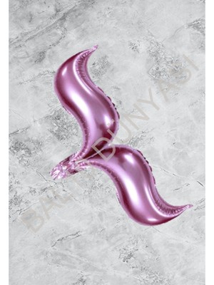 Bal10 Dünyası Deniz Konsept Kuyruk Folyo Balon Pembe