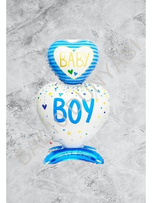 Bal10 Dünyası Ayaklı Mavi Baby Boy Folyo Balon