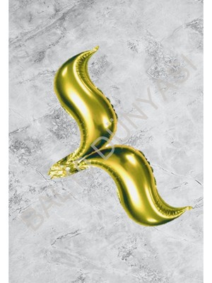Deniz Konsept Kuyruk Folyo Balon Gold