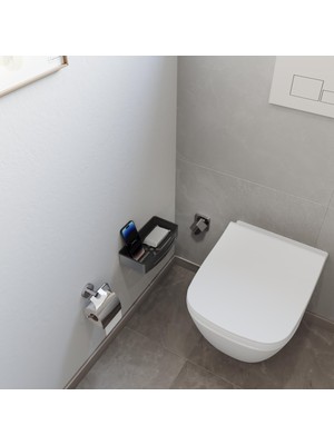 Aqua Bagno Smart Tekli Süngerlik 24 x 12,5 Cm. , Parlak Krom