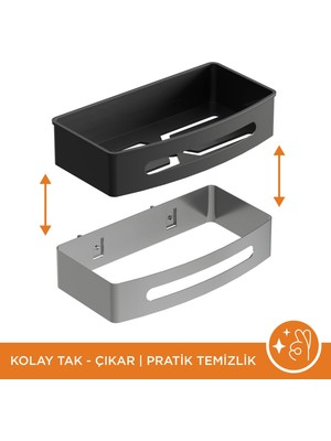 Aqua Bagno Smart Tekli Süngerlik 24 x 12,5 Cm. , Parlak Krom