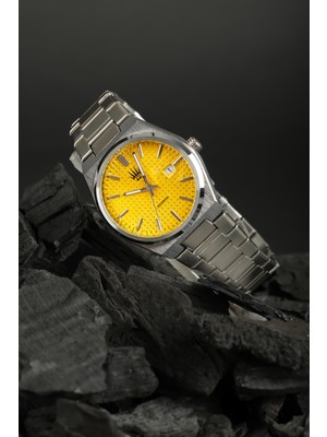 Watch of Royal Vortex Silver Yellow Çelik Kol Saati