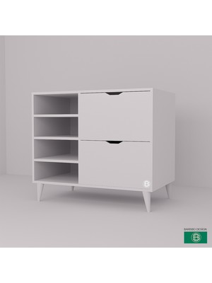 Barisbo Design Şifonyer Raflı Ve Çekmeceli Çok Amaçlı Dolap Geniş Depolama Alanı