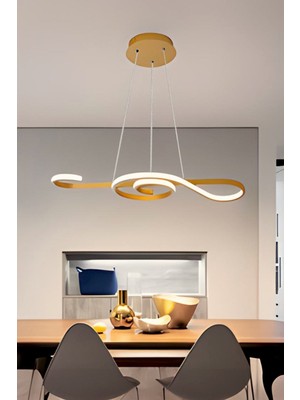 St. Morritz Modern Luxury Melodi Sarkıt LED Avize Gold Sarı