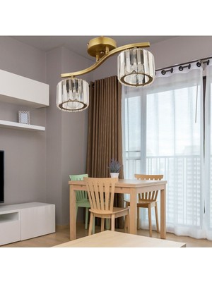 St. Morritz Tufty 2li Eskitme Kristalli Modern Yatak Odası Salon Kristal Avize