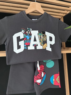 Gap Baby Premium Kalite Gap Şortlu Çocuk Takım / Gap Çocuk Yazlık Alt Üst Takım