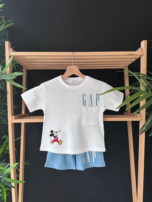 Gap Baby Premium Kalite Gap Şortlu Çocuk Takım / Gap Çocuk Yazlık Alt Üst Takım