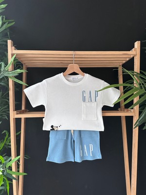 Gap Baby Premium Kalite Gap Şortlu Çocuk Takım / Gap Çocuk Yazlık Alt Üst Takım