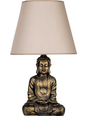 St. Morritz Modern Dizayn Buda Abajur Gold-Bej QDECABJBUDA013