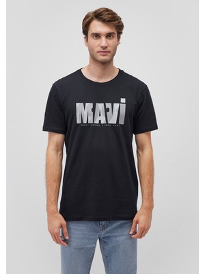 Mavi Logo Baskılı Siyah T-Shirt 0612351-900