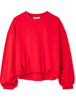 Drapeli Balon Kol Sweatshirt