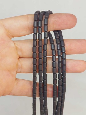 Yaşam Tohumu Çeyrek Dizi (9cm Uzunluğundadır!) Hematit Taşı Çeyrek Dizi 4*5.5mm (48144)