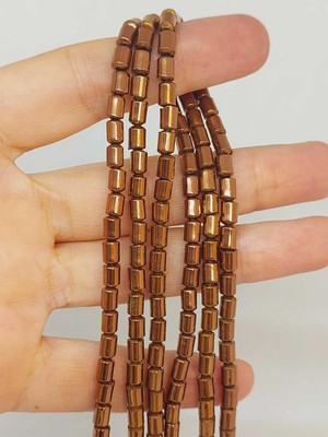 Yaşam Tohumu Çeyrek Dizi (9cm Uzunluğundadır!) Hematit Taşı Çeyrek Dizi 4*5.5mm (48146)