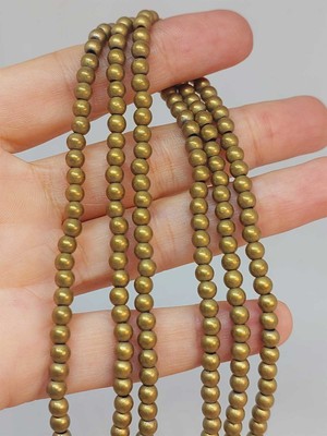 Yaşam Tohumu Çeyrek Dizi (9cm Uzunluğundadır!) Hematit Taşı Çeyrek Dizi 4mm (48182)