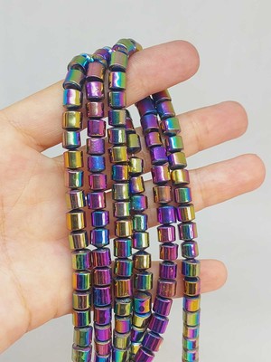 Yaşam Tohumu Çeyrek Dizi (9cm Uzunluğundadır!) Hematit Taşı Çeyrek Dizi 6*6mm (48192)