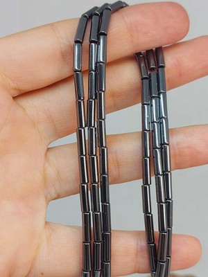 Yaşam Tohumu Çeyrek Dizi (9cm Uzunluğundadır!) Hematit Taşı Çeyrek Dizi 3*9mm (49620)