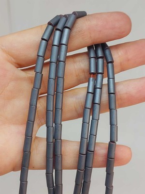 Yaşam Tohumu Çeyrek Dizi (9cm Uzunluğundadır!) Hematit Taşı Çeyrek Dizi 3.5*8mm (48204)