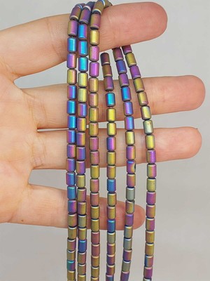 Yaşam Tohumu Çeyrek Dizi (9cm Uzunluğundadır!) Hematit Taşı Çeyrek Dizi 4*5.5mm (48134)