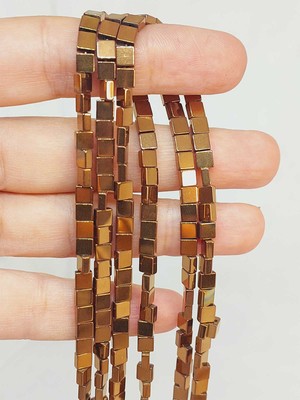 Yaşam Tohumu Çeyrek Dizi (9cm Uzunluğundadır!) Hematit Taşı Çeyrek Dizi 4*2mm (49630)