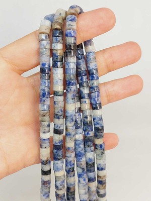 Yaşam Tohumu Çeyrek Dizi (9cm Uzunluğundadır!) Sodalit Taşı Şekilli 3X6MM Çeyrek Dizi (49354)