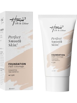 Hommy Life Light Fondöten 30 ml Pürüzsüz Bitiriş ile Doğal Kapatıcılık Sağlayan Ürün