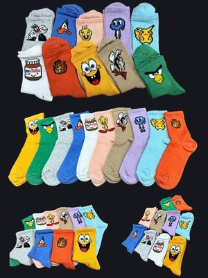 My Menora Socks 10 Çift Desenli Kolej Çorap