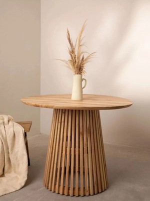 Simillo Home & Living Wood Wooden Mantar Yan Sehpa Mushroom Side Table