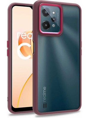 ZORE Realme C31 Kılıf Flora Kapak - Kırmızı