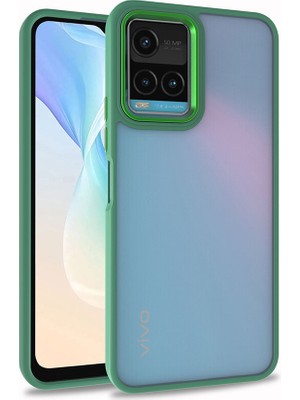 ZORE Vivo Y21S Kılıf Flora Kapak - Yeşil