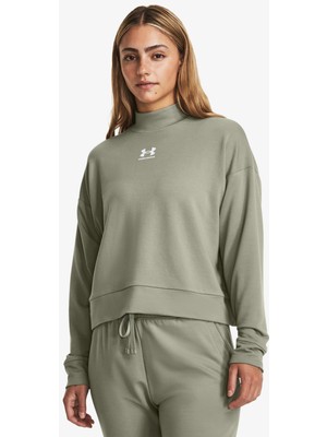 Under Armour Rival Terry Mock Kadın Yeşil Günlük SWEATSHIRT.504