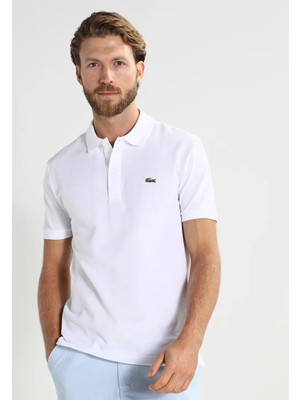 Lacoste Erkek Klasik Fit Beyaz Polo Yaka Tişört